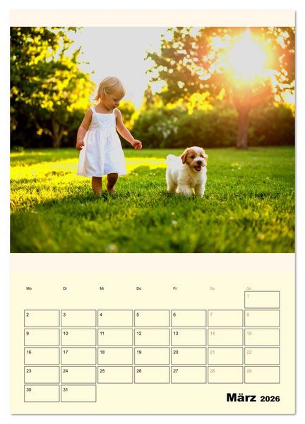 Produktbild: Der Familienkalender - Mit Hund durchs Jahr (Wandkalender 2026 DIN A4 hoch), CALVENDO Monatskalender