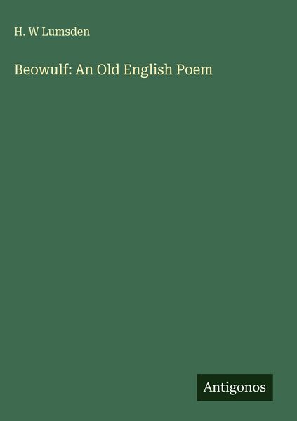 Produktbild: Beowulf: An Old English Poem