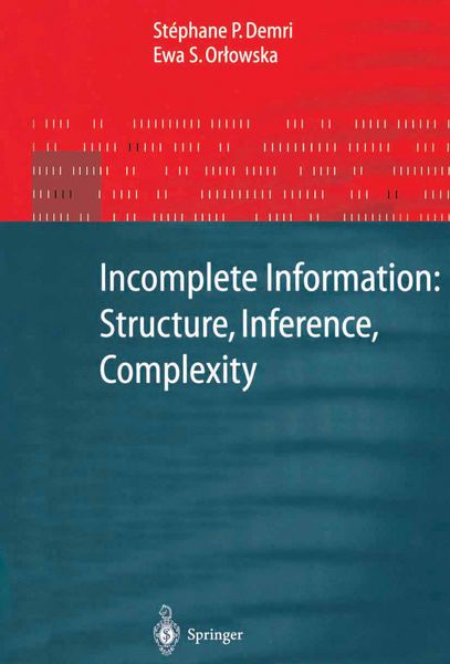 Produktbild: Incomplete Information: Structure, Inference, Complexity