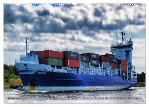 Produktbild: Transportschiffe Giganten der Meere (Wandkalender 2026 DIN A2 quer), CALVENDO Monatskalender