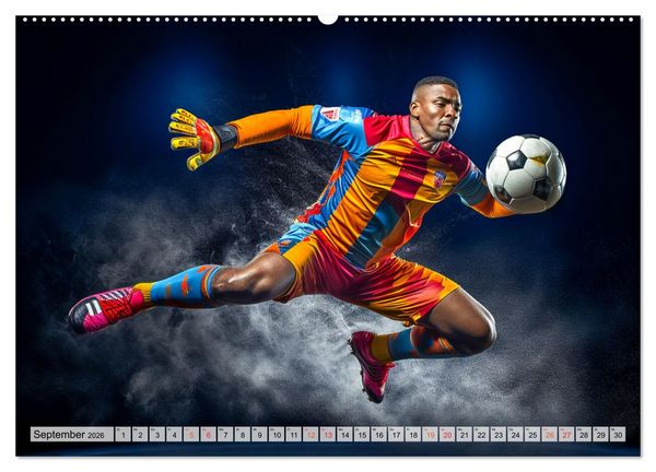 Produktbild: Fussball - Tormann in Aktion (Wandkalender 2026 DIN A2 quer), CALVENDO Monatskalender