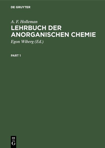 Produktbild: Lehrbuch der anorganischen Chemie