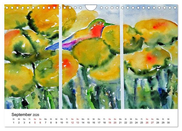 Produktbild: Bl&uuml;tenduft Aquarelle (Wandkalender 2026 DIN A4 quer), CALVENDO Monatskalender