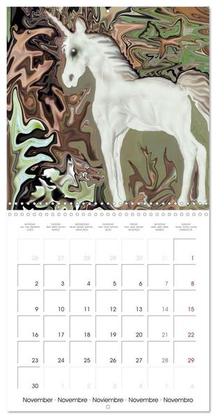 Produktbild: Des r&ecirc;ves f&eacute;eriques - Peinture digitale (Calendrier mural carr&eacute; 2026 30x30 cm) Calendrier double avec une page pour vos prises de notes