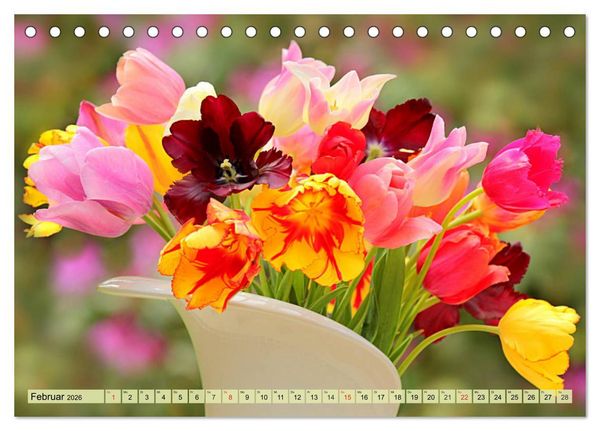 Produktbild: Tulpen. Zauberhafte Bl&uuml;tenpracht (Tischkalender 2026 DIN A5 quer), CALVENDO Monatskalender