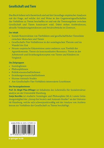 Produktbild: Gesellschaft und Tiere