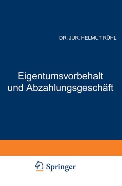 Produktbild: Eigentumsvorbehalt und Abzahlungsgesch&auml;ft