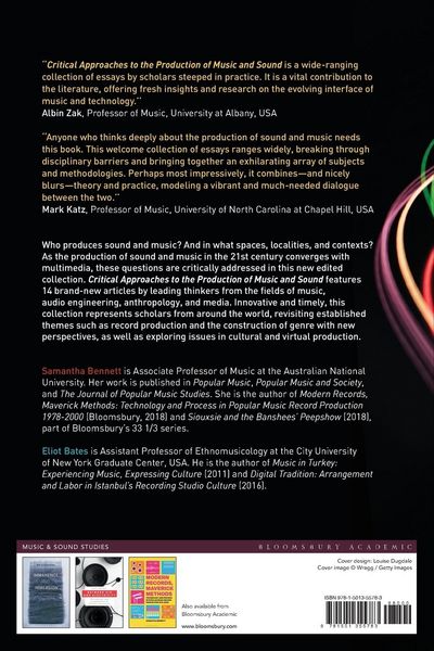 Produktbild: Critical Approaches to the Production of Music and Sound