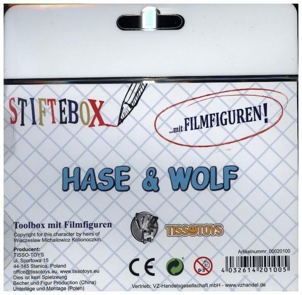 Produktbild: Stiftebox, 2 Figuren, Hase & Wolf