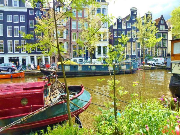 Produktbild: CALVENDO Puzzle Amsterdam - Hausboote an der Prinsengracht | 1000 Teile Lege-Gr&ouml;&szlig;e 64x48cm Foto-Puzzle f&uuml;r gl&uuml;ckliche Stunden
