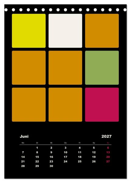 Produktbild: Fotokalender FARBFL&Auml;CHEN (Tischkalender 2027 DIN A5 hoch), CALVENDO Monatskalender