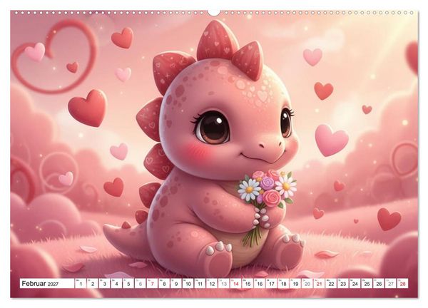 Produktbild: Dino-Babys Jahresreise (Wandkalender 2027 DIN A2 quer), CALVENDO Monatskalender