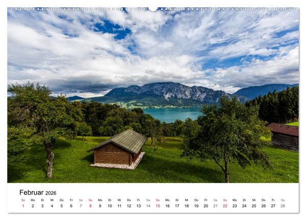 Produktbild: Salzkammergut - Die sch&ouml;nsten Seen Ober&ouml;sterreichs (hochwertiger Premium Wandkalender 2026 DIN A2 quer), Kunstdruck in Hochglanz