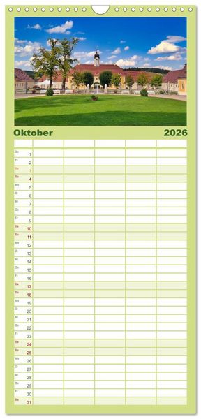 Produktbild: Familienplaner 2026 - Perlen der Oberlausitz mit 5 Spalten (Wandkalender, 21 x 45 cm) CALVENDO