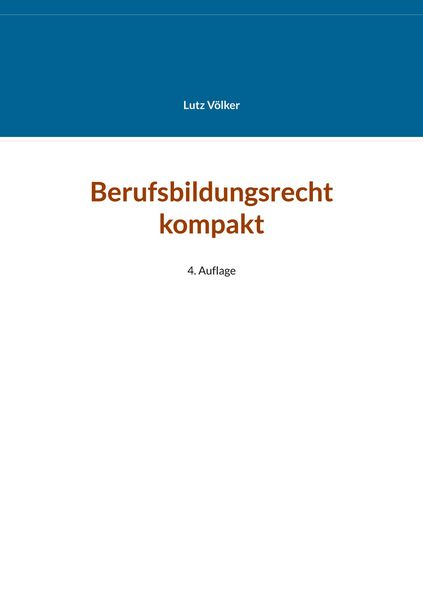 Produktbild: Berufsbildungsrecht kompakt