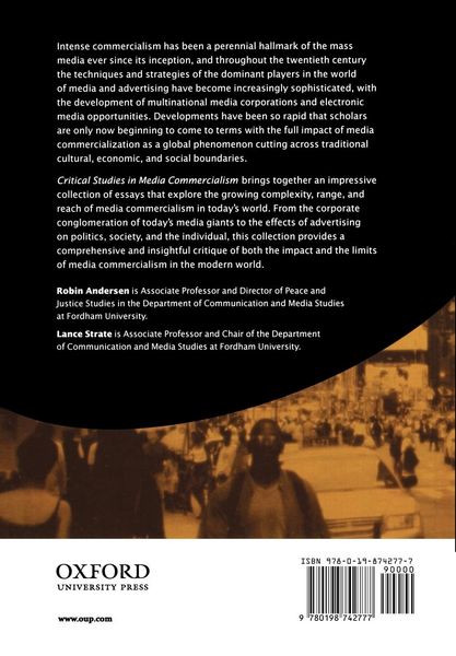 Produktbild: Critical Studies in Media Commercialism