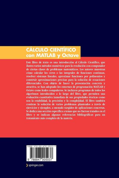 Produktbild: C&aacute;lculo Cient&iacute;fico con MATLAB y Octave
