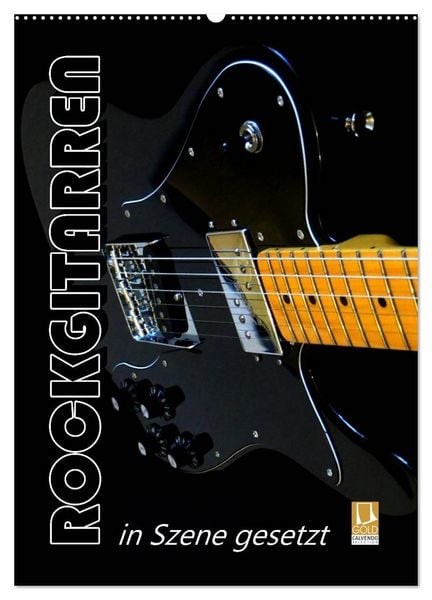 Produktbild: ROCKGITARREN in Szene gesetzt / Geburtstagskalender (Wandkalender 2026 DIN A2 hoch), CALVENDO Monatskalender