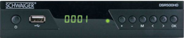 Produktbild: Schwaiger DSR500HD HD-SAT-Receiver Front-USB Anzahl Tuner: 1