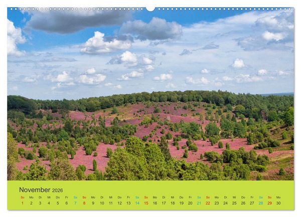 Produktbild: Die Heide bl&uuml;ht (hochwertiger Premium Wandkalender 2026 DIN A2 quer), Kunstdruck in Hochglanz