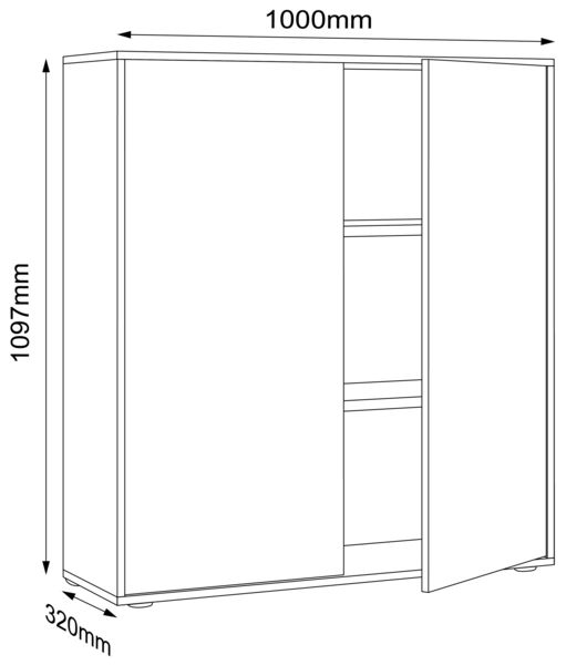 Produktbild: B&uuml;roschrank Aktenschrank Sideboard Salia 3fach