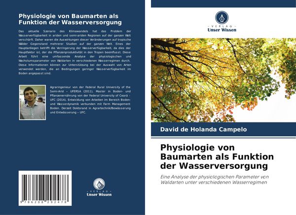 Produktbild: Physiologie von Baumarten als Funktion der Wasserversorgung