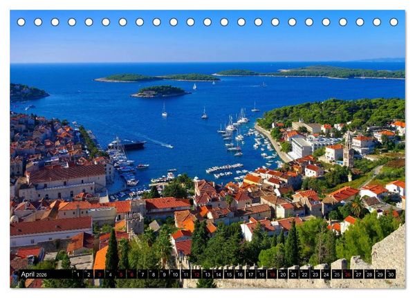 Produktbild: Kroatien - Traumhafte Landschaften und faszinierende St&auml;dte (Tischkalender 2026 DIN A5 quer), CALVENDO Monatskalender