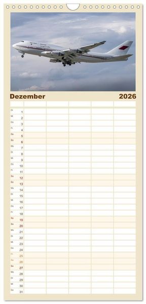 Produktbild: Familienplaner 2026 - Die Faszination der Quadjets mit 5 Spalten (Wandkalender, 21 x 45 cm) CALVENDO