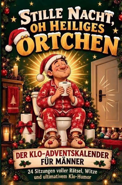 Produktbild: Stille Nacht, oh heiliges &Ouml;rtchen: Der Klo-Adventskalender f&uuml;r M&auml;nner mit 24 Sitzungen voller R&auml;tsel, Witzen und ultimativem Klo-Humor