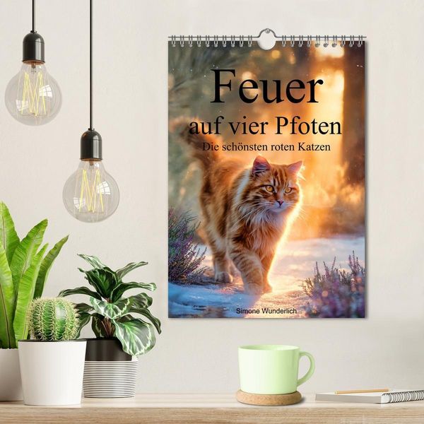 Produktbild: Feuer auf vier Pfoten - Die sch&ouml;nsten roten Katzen (Wandkalender 2027 DIN A4 hoch), CALVENDO Monatskalender