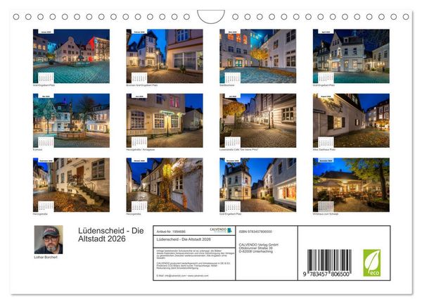 Produktbild: L&uuml;denscheid - Die Altstadt 2026 (Wandkalender 2026 DIN A4 quer), CALVENDO Monatskalender