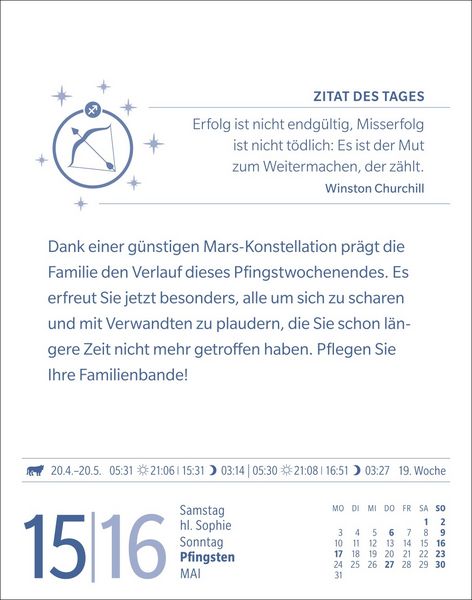 Produktbild: Sch&uuml;tze Sternzeichenkalender 2027 - Tagesabrei&szlig;kalender - Ihr Horoskop f&uuml;r jeden Tag