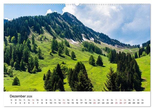 Produktbild: Gesichter der Schweiz - Walliser Weiden (hochwertiger Premium Wandkalender 2026 DIN A2 quer), Kunstdruck in Hochglanz