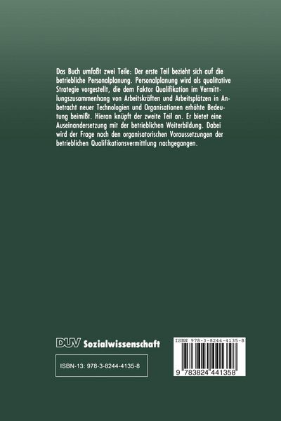 Produktbild: Personalplanung und Weiterbildung im Betrieb