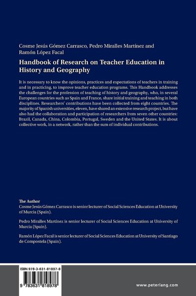 Produktbild: Handbook of Research on Teacher Education in History and Geography