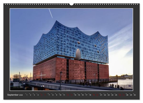 Produktbild: Wahrzeichen Elbphilharmonie (hochwertiger Premium Wandkalender 2026 DIN A2 quer), Kunstdruck in Hochglanz