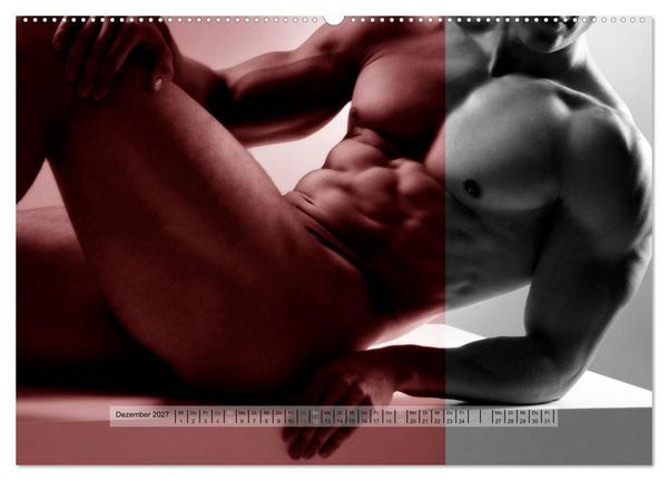 Produktbild: Naked men behind the colors &ndash; &Auml;sthetische Aktfotografien (hochwertiger Premium Wandkalender 2027 DIN A2 quer), Kunstdruck in Hochglanz