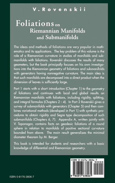 Produktbild: Foliations on Riemannian Manifolds and Submanifolds
