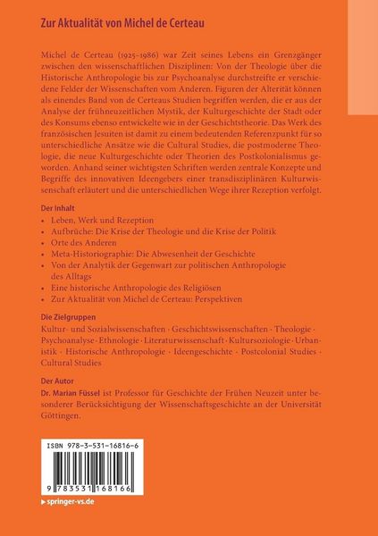 Produktbild: Zur Aktualit&auml;t von Michel de Certeau