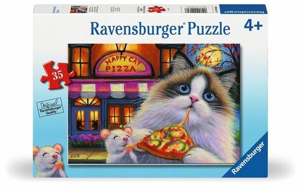 Happy Cat Pizza 35 PC Puzzle