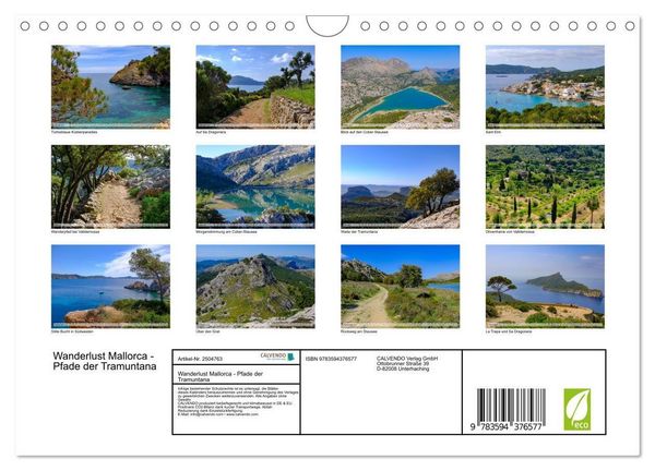 Produktbild: Wanderlust Mallorca - Pfade der Tramuntana (Wandkalender 2027 DIN A4 quer), CALVENDO Monatskalender