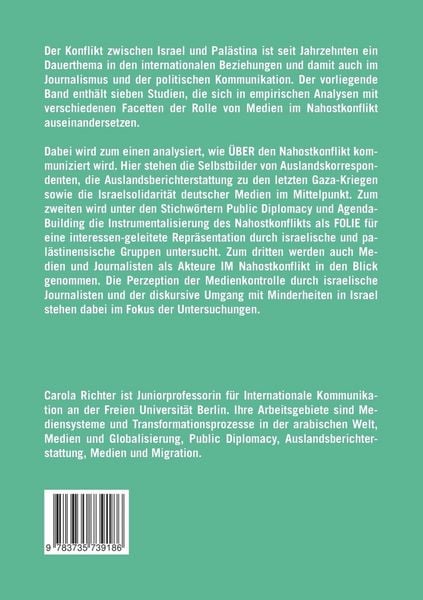 Produktbild: Der Nahostkonflikt und die Medien