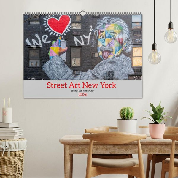 Produktbild: Street Art New York &ndash; Ikonen der Wandkunst (Wandkalender 2026 DIN A2 quer), CALVENDO Monatskalender
