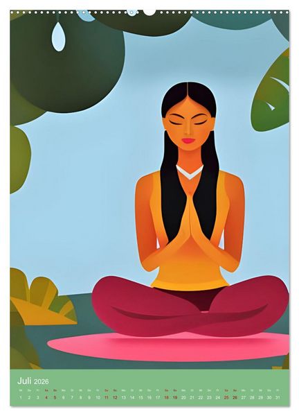 Produktbild: Meditation verbindet (Wandkalender 2026 DIN A2 hoch), CALVENDO Monatskalender