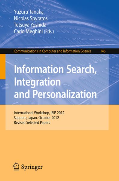 Produktbild: Information Search, Integration and Personalization