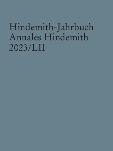 Produktbild: Hindemith-Jahrbuch