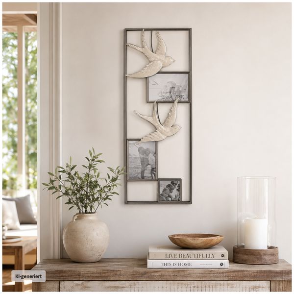 Produktbild: HTI-Living NTK-Collection Wanddeko Bilderrahmen mit Schwalben