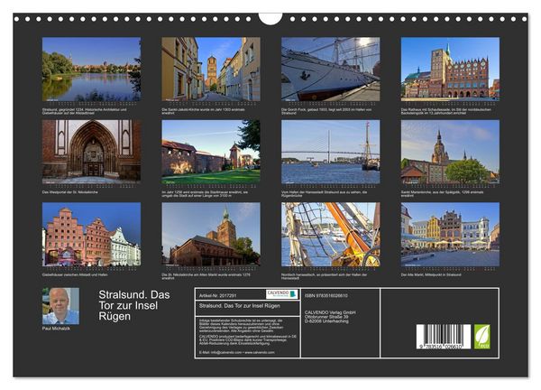Produktbild: Stralsund. Das Tor zur Insel R&uuml;gen (Wandkalender 2026 DIN A3 quer), CALVENDO Monatskalender