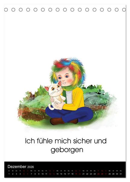 Produktbild: Ich bin einzigartig - Achtsame Affirmationen f&uuml;r besondere Kinder (Tischkalender 2026 DIN A5 hoch), CALVENDO Monatskalender