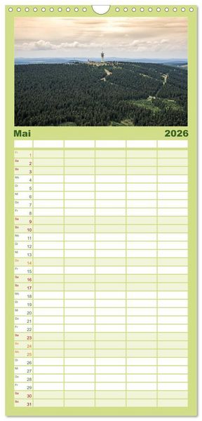 Produktbild: Familienplaner 2026 - Faszination Erzgebirge mit 5 Spalten (Wandkalender, 21 x 45 cm) CALVENDO